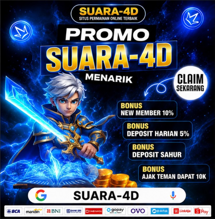 SUARA4D - Situs Slot Gacor dengan Kesempatan Menang Jackpot Maxwin No. 1